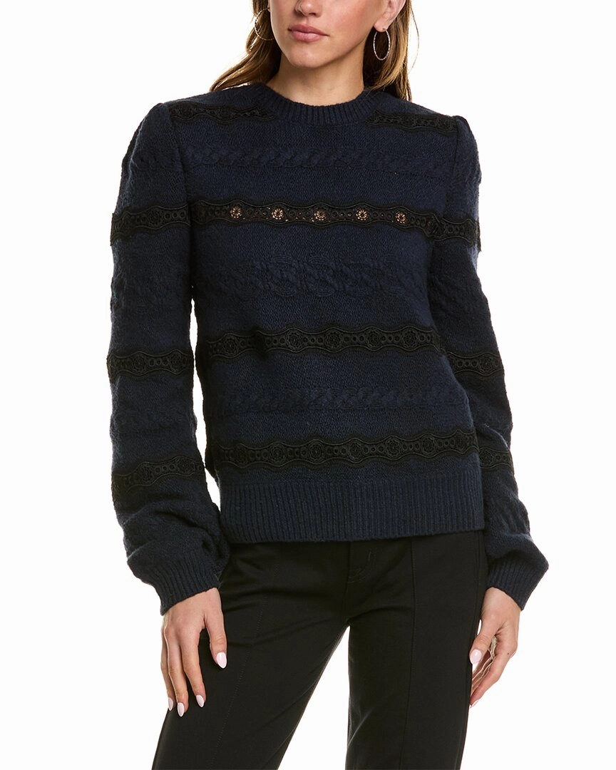 Sam Edelman Jette Cable Lace Sweater Chic Style premium fabric