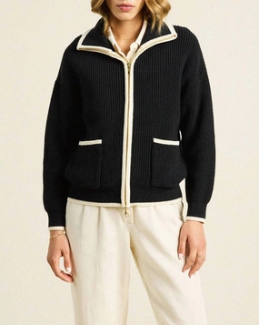 Snuggly Feel Zita Cardigan In Black