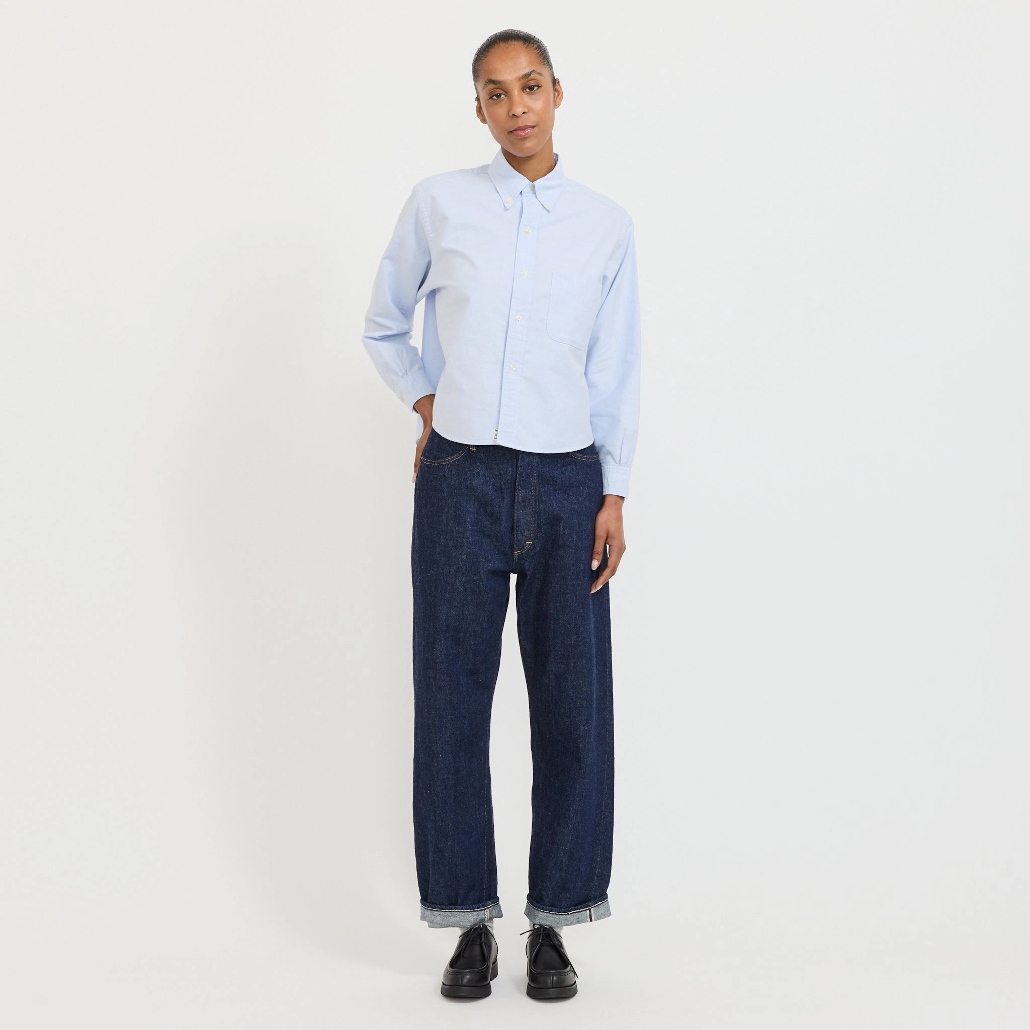 Routine Wear Work Meeting Weekend Style Streetwear Fan High Waist Original Selvedge One Wash (Jasmin)