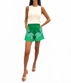 Rough texture Lizzie Shorts In Malibu