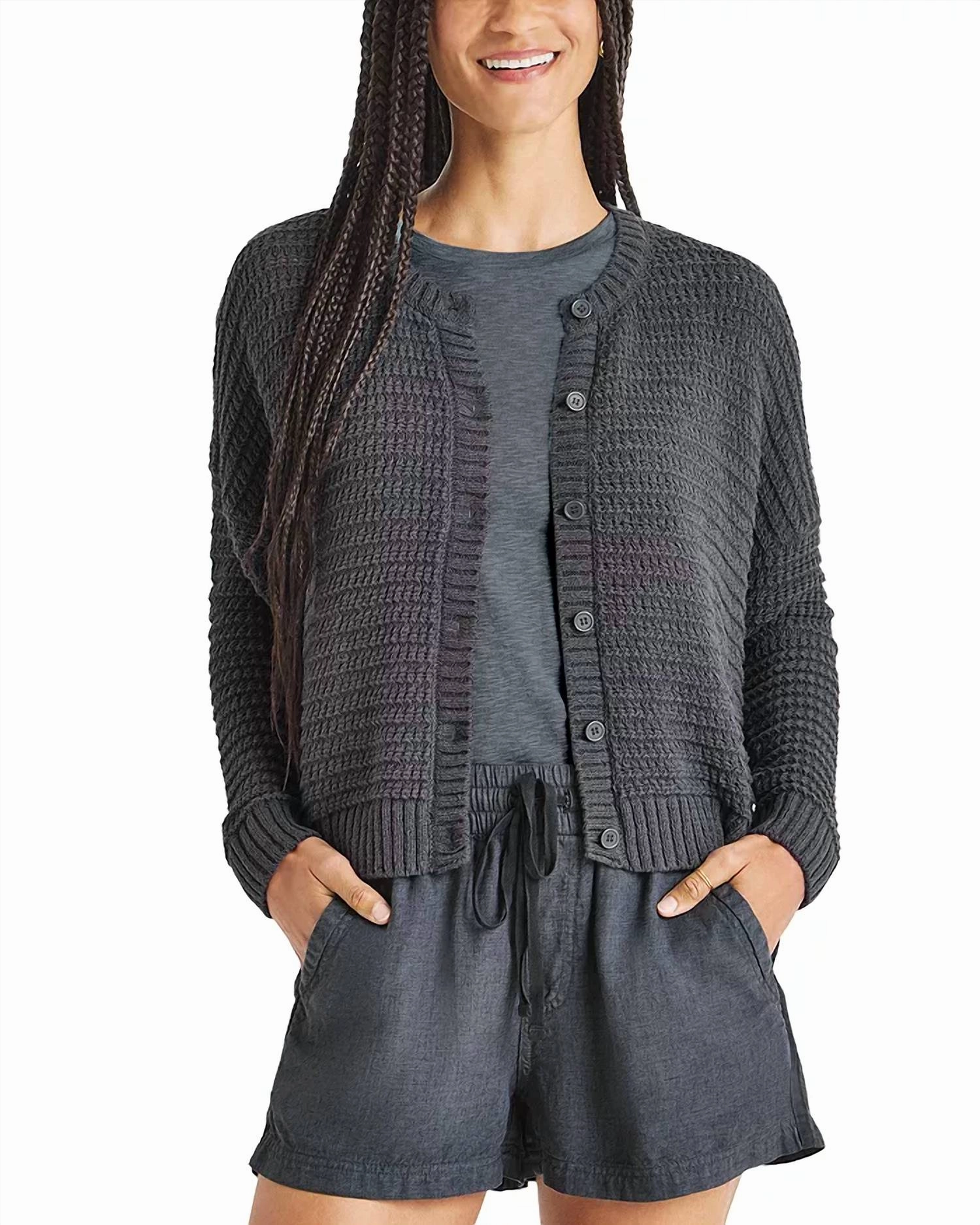 Lightweight insulation Fade Resistant Finish Miranda Cardigan In Lead