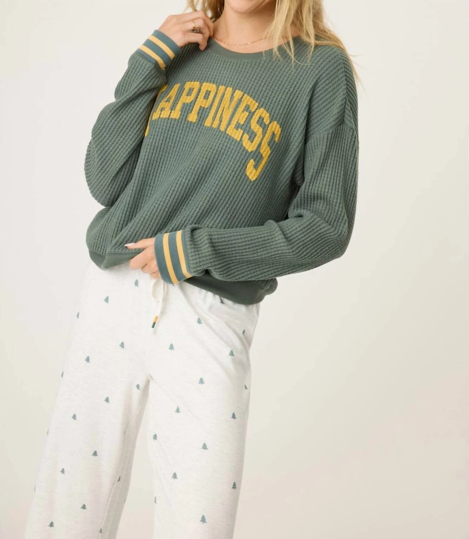 Long Sleeve Campfire Cozy Button Up Top In Sage Leaf Soft touch layer