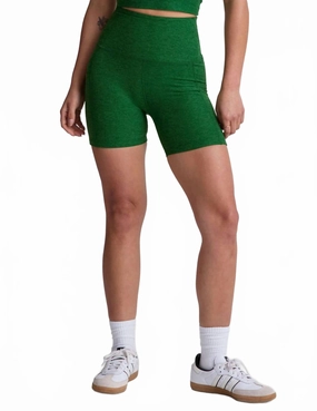 Spacedye Keep Pace 5 Inch Pocket Short In Summer Thyme Green Heather Fade Resistant Dye kids wear
