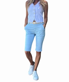 Comfortable Shorts Clean Aesthetic Lora Bermuda Shorts In Light Blue