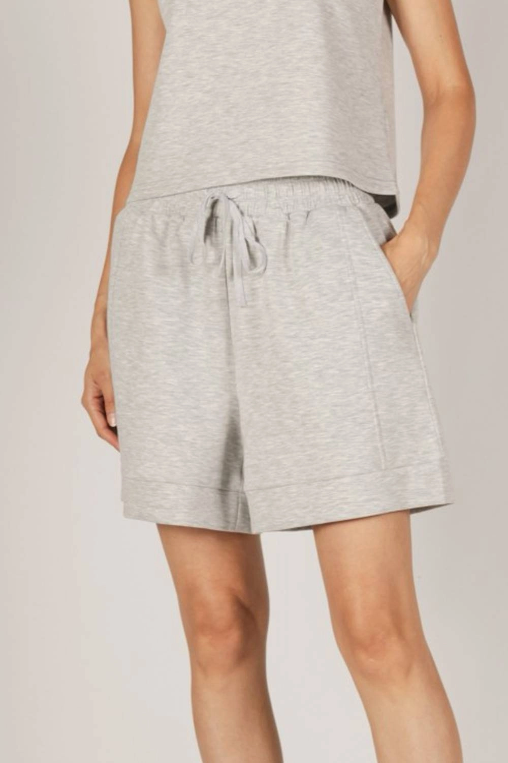 Lounge Short In Heather Grey AntiOdorTreatment Low Bulk Construction