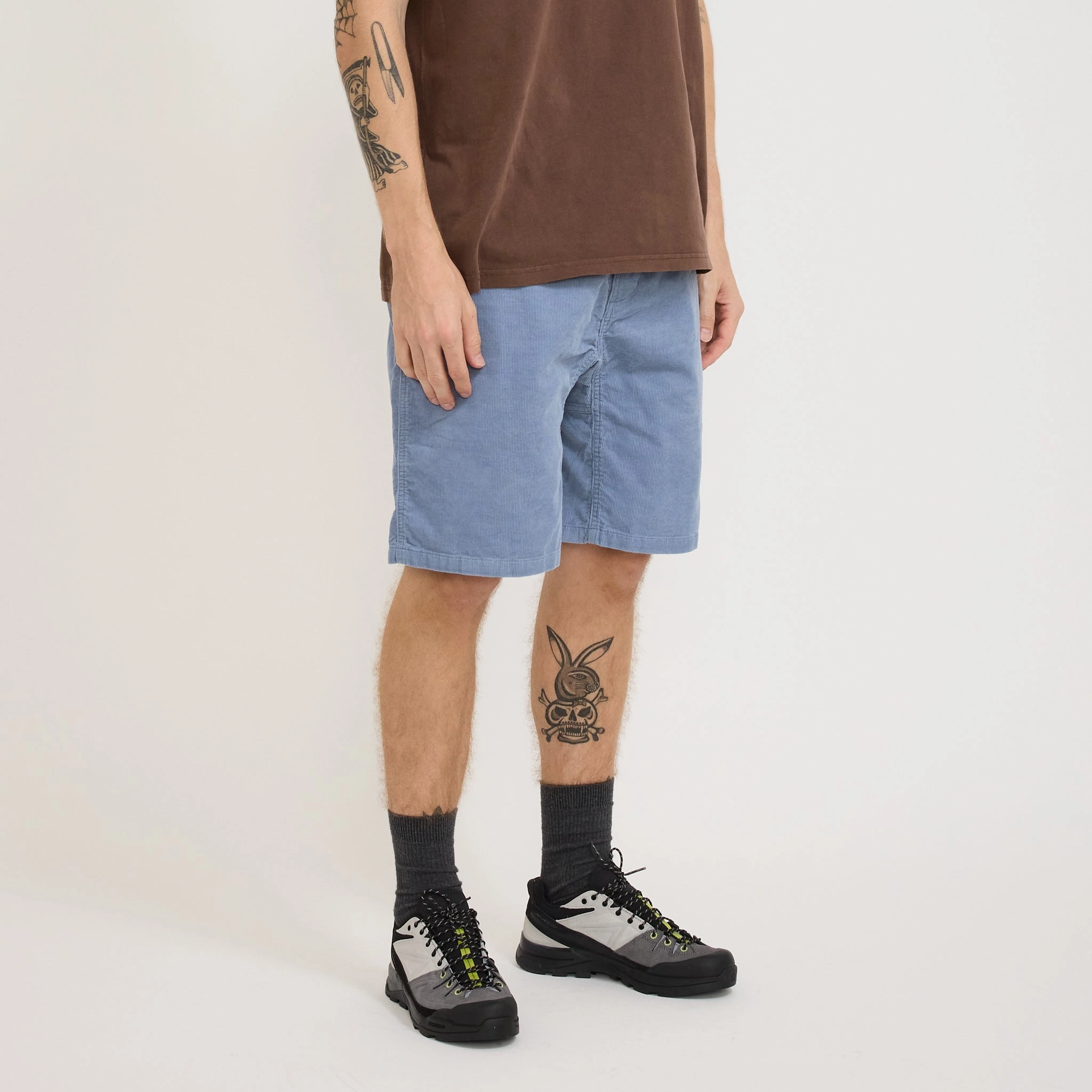 Corduroy G-Short Smoky Blue Eco Conscious Packaging