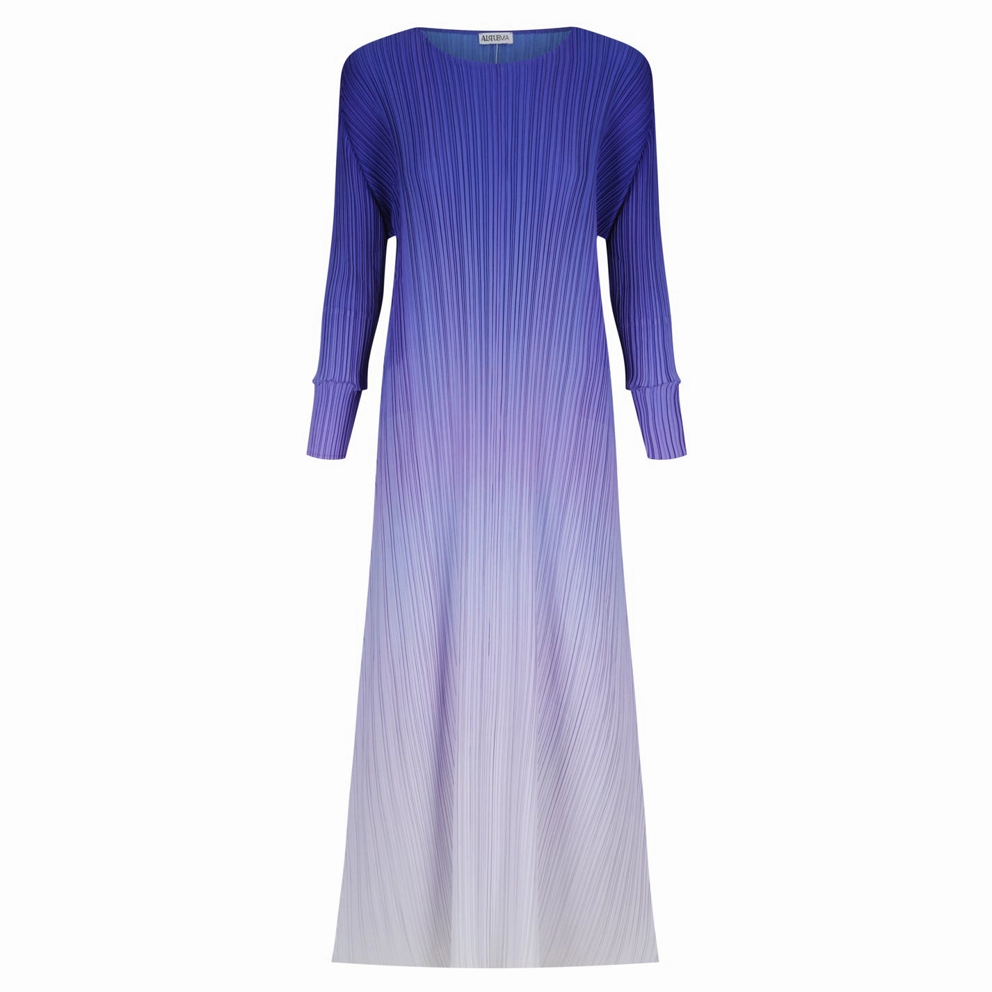 High Collar Windguard Houndstooth Print Simply Pleat Dress