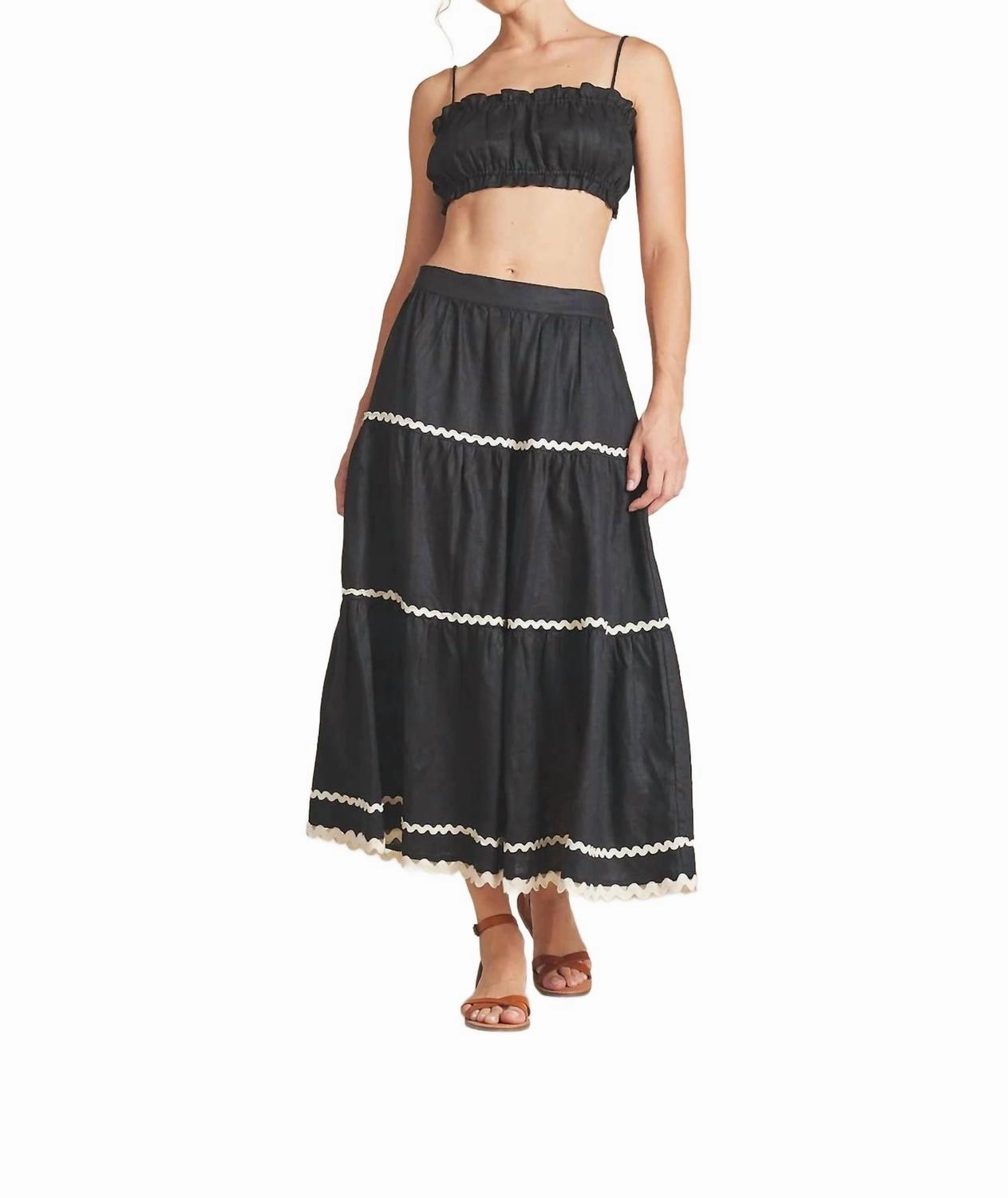Anti Static Lining Modest Wear Makena Skirt In Black