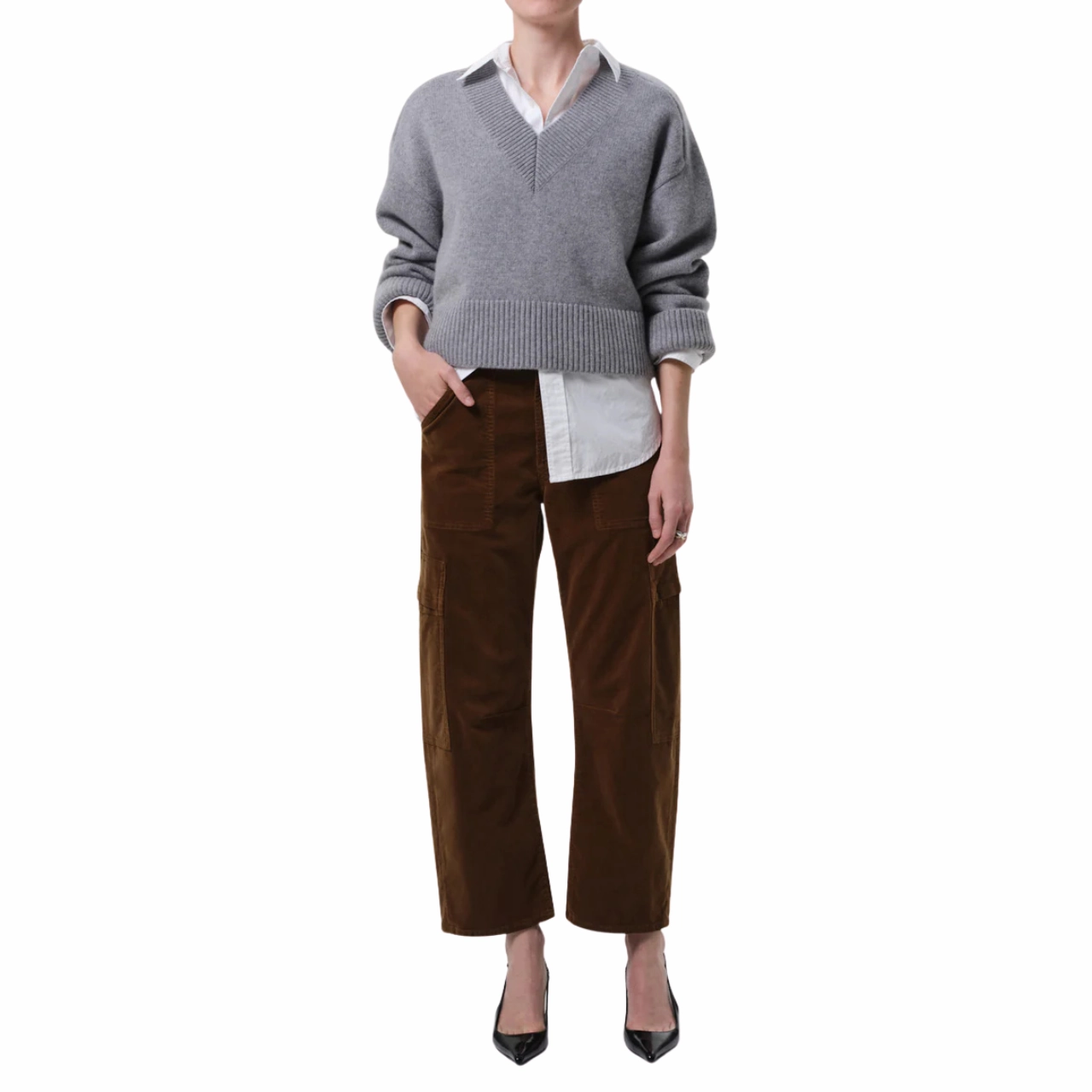 Fit Anytime Marcelle Cargo Corduroy Manuka