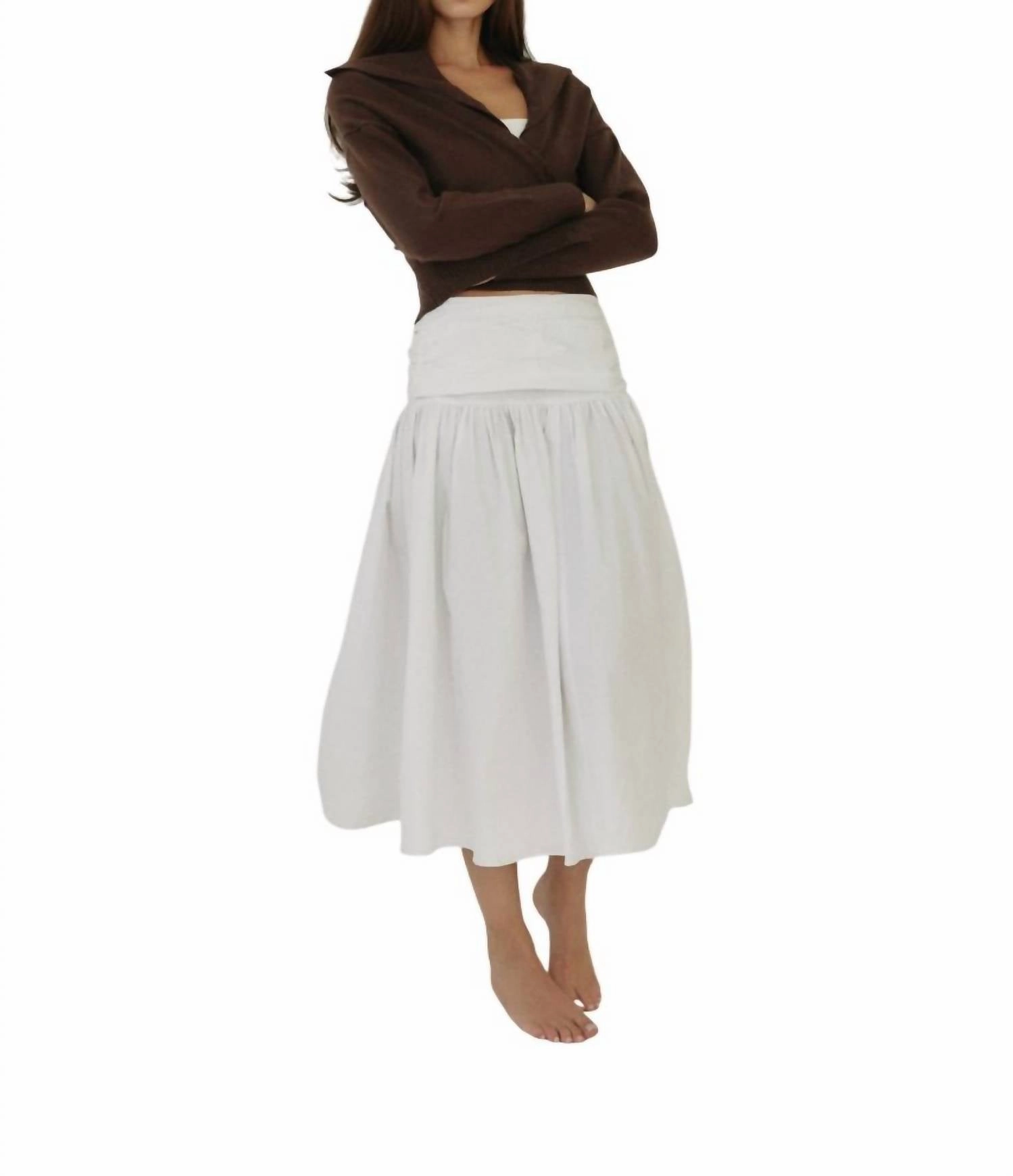 Style Preview Mariana Midi Skirt In White