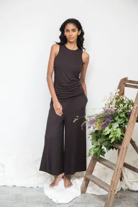 Marianna-Lou Organic Lyocell Trouser in Charcoal Breathable Wear Fit