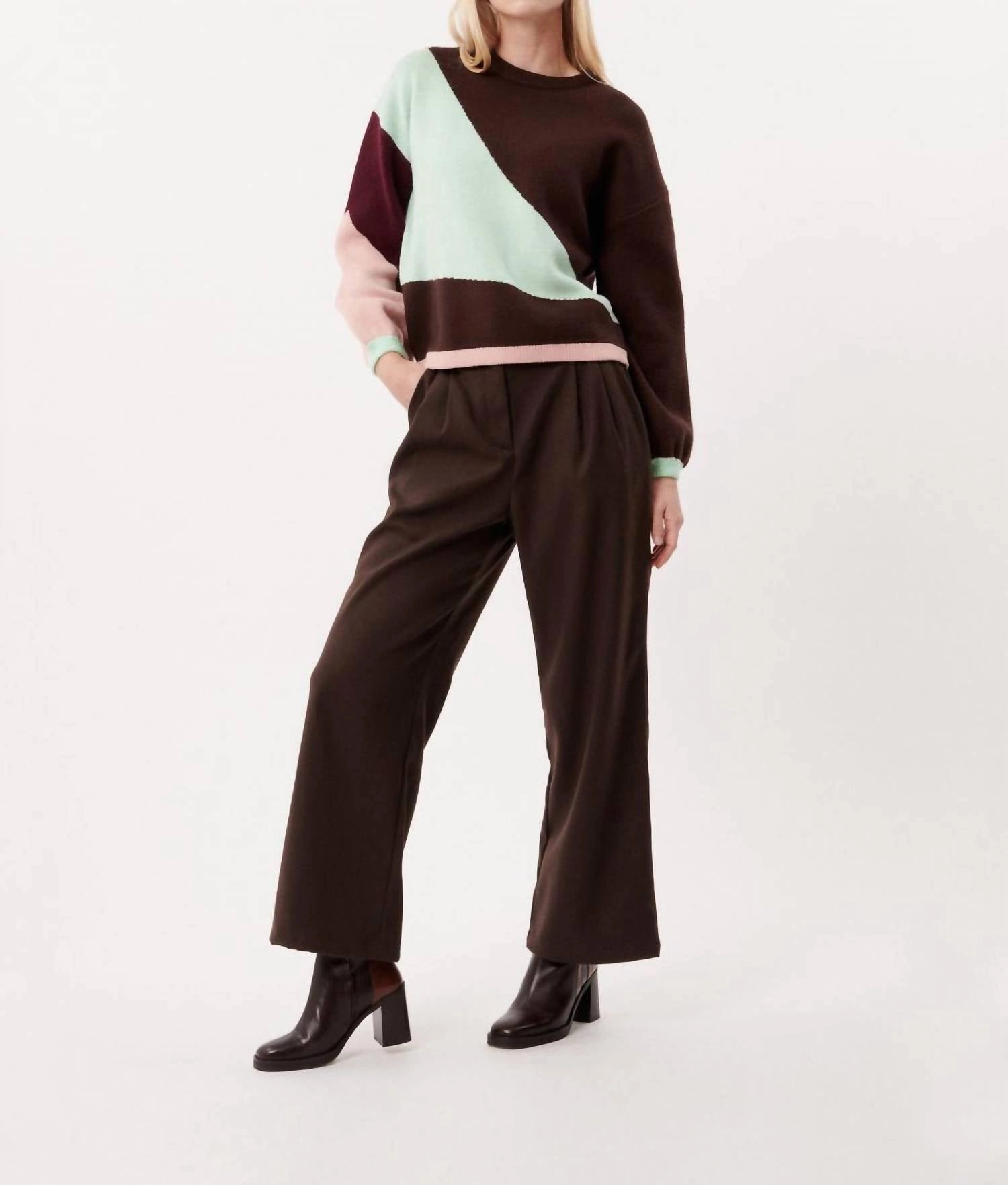 Chilly Weather Knit Mariko Sweater In Chocolat