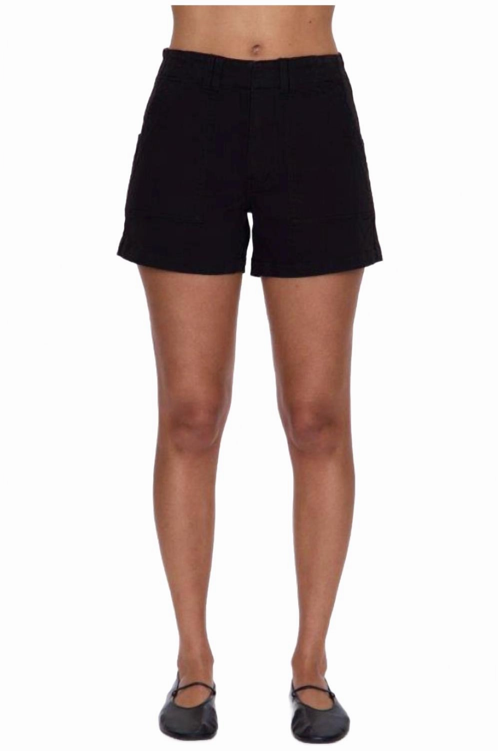 On Trend WideLegOpening Marissa High Rise Short In Noir