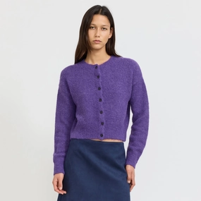 Comfort Stretch Fit Marlo Cardigan Purple