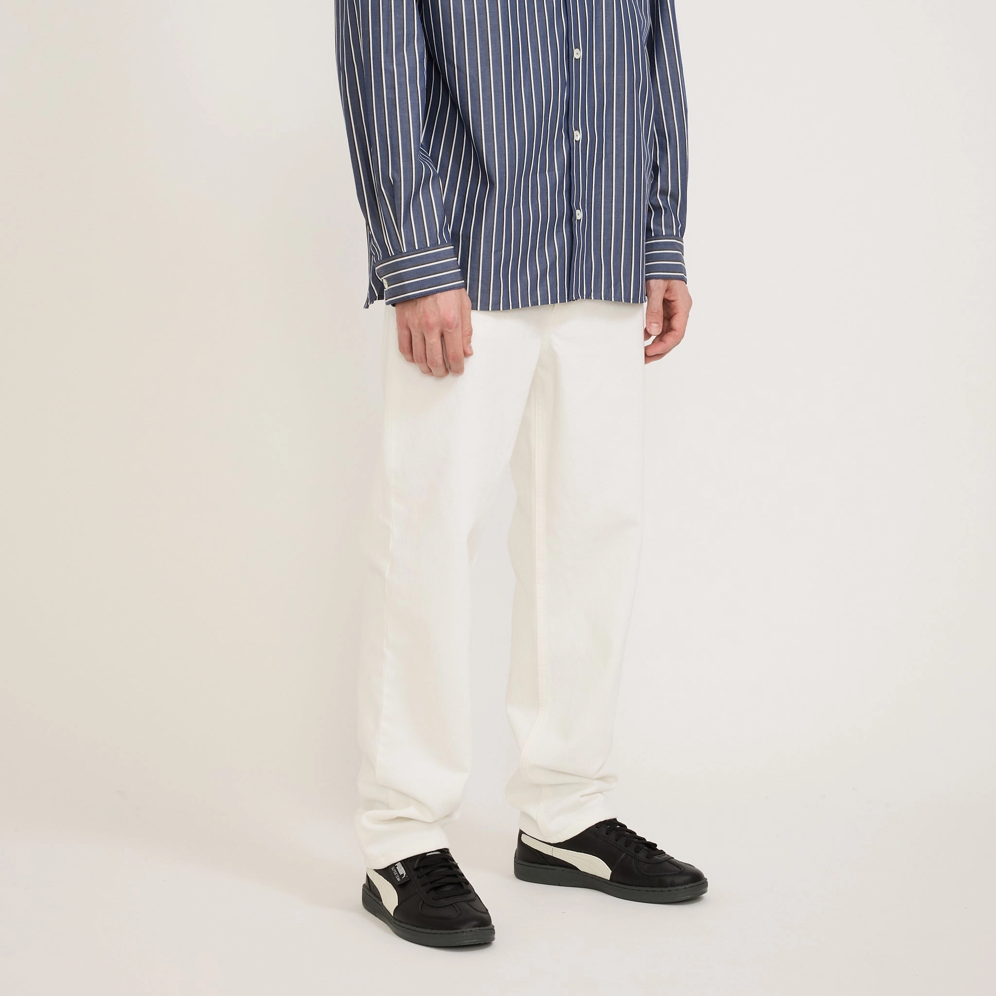 Bold Look Professional Wear Softened Seams Martin Jean White