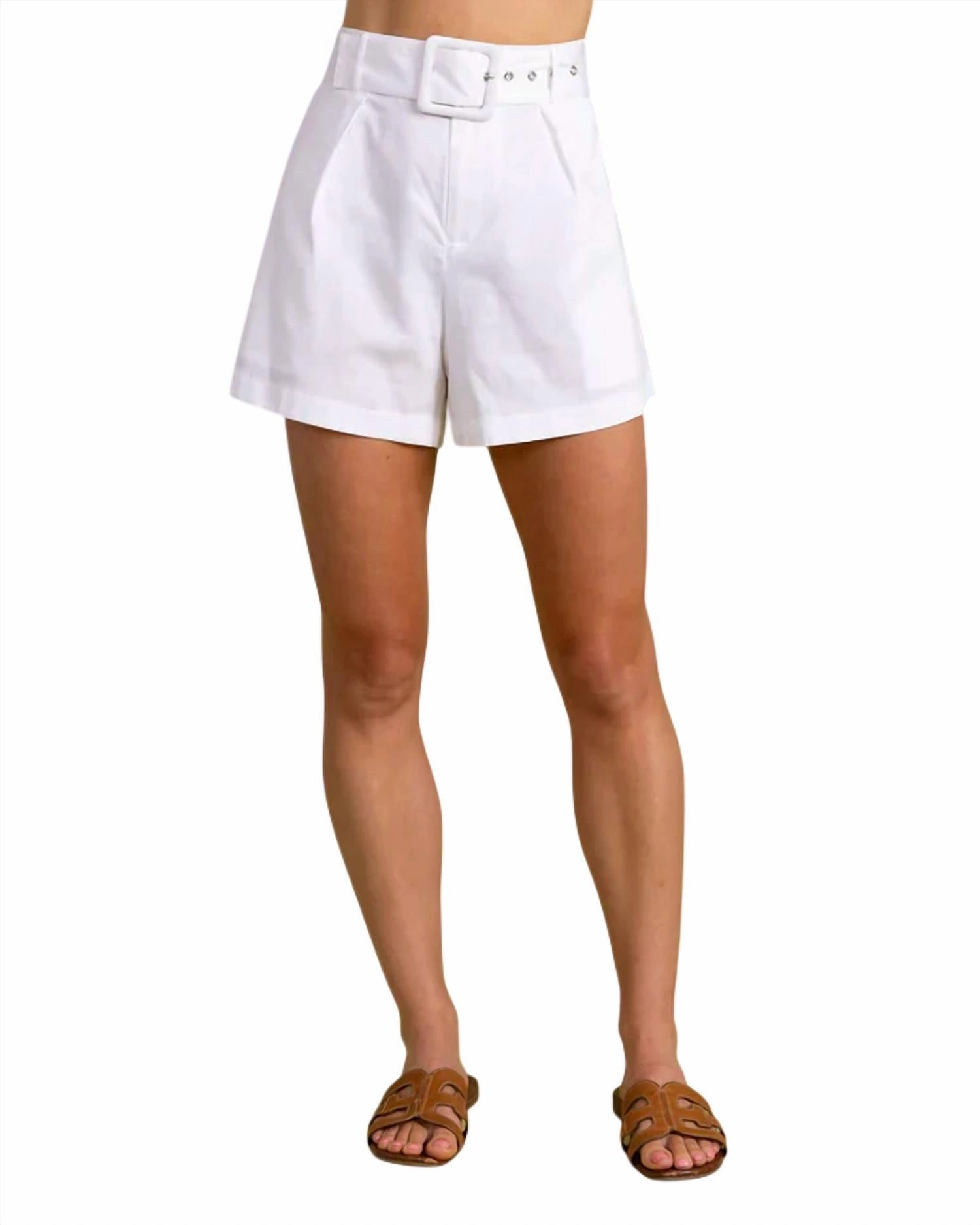 Soft Stretch regular size Maya Shorts In White