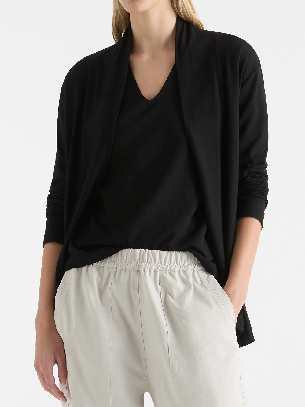 MELA PURDIE PULL ON JACKET Simple Modern Piece Flexible Hood Design