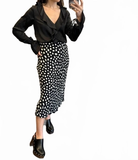 Mia Dots Skirt In Black Two Tone Trim Outfit Vibes