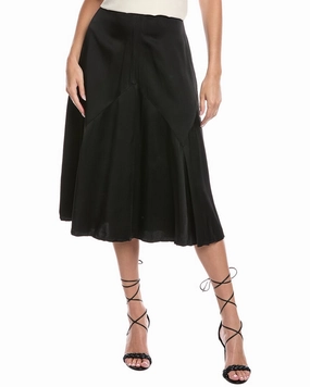 Michael Kors Collection Crushed Dance A-Line Skirt Push Button Closure Weighted Hem
