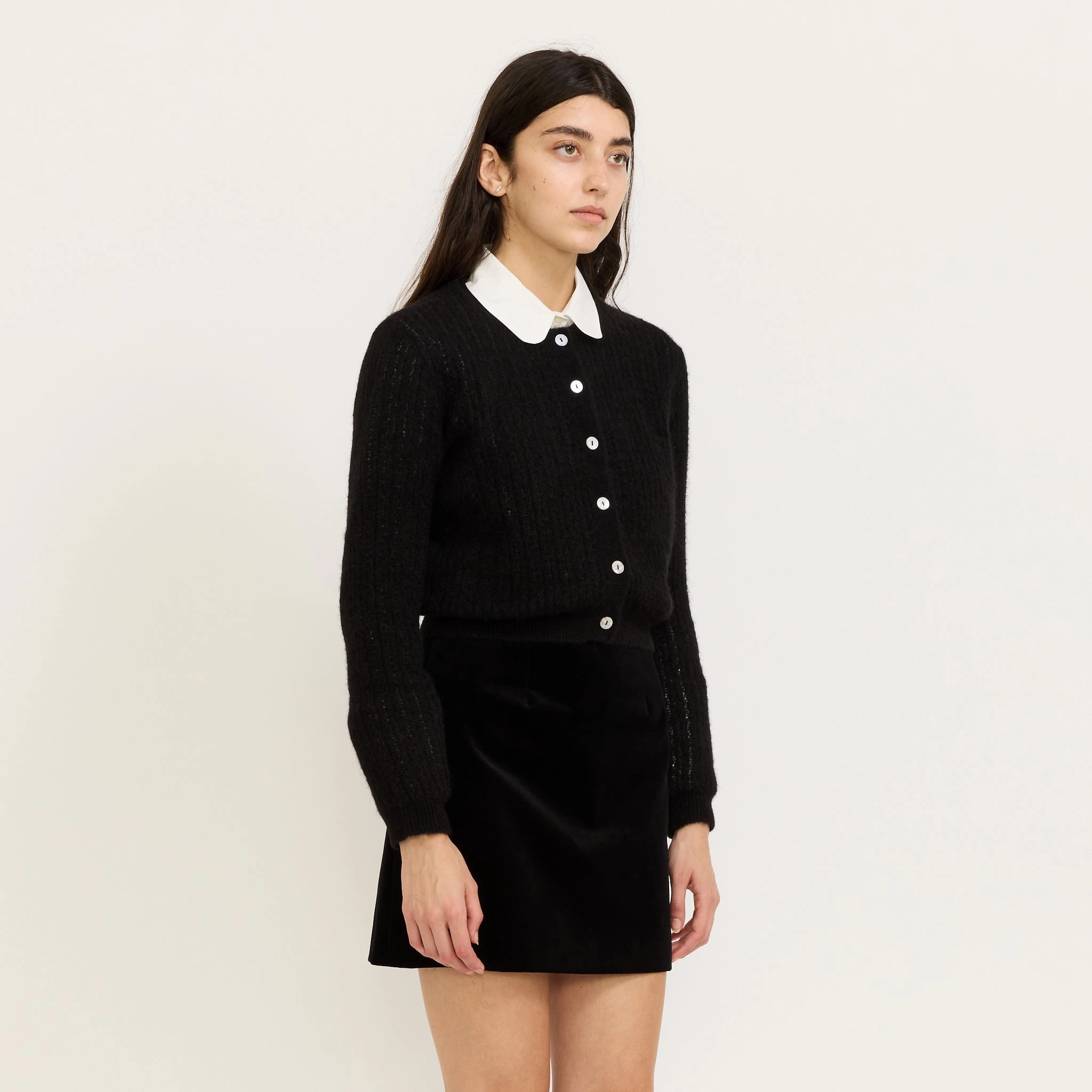 Milo Cardigan Black Cozy Knit Piece