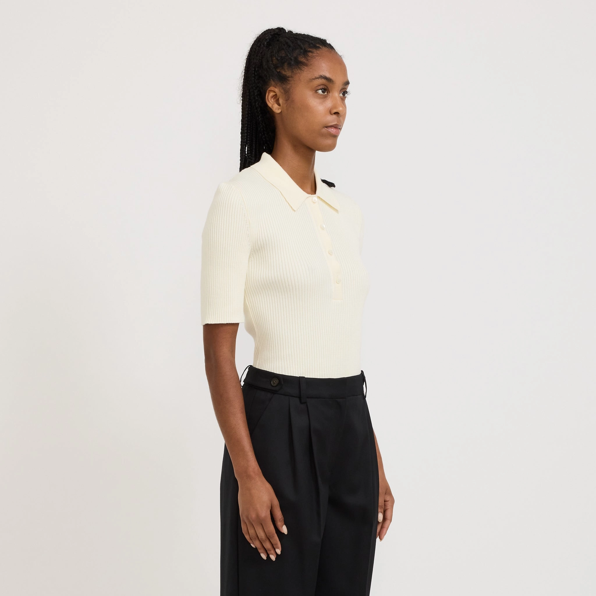 Danae Polo Off White Cozy Style