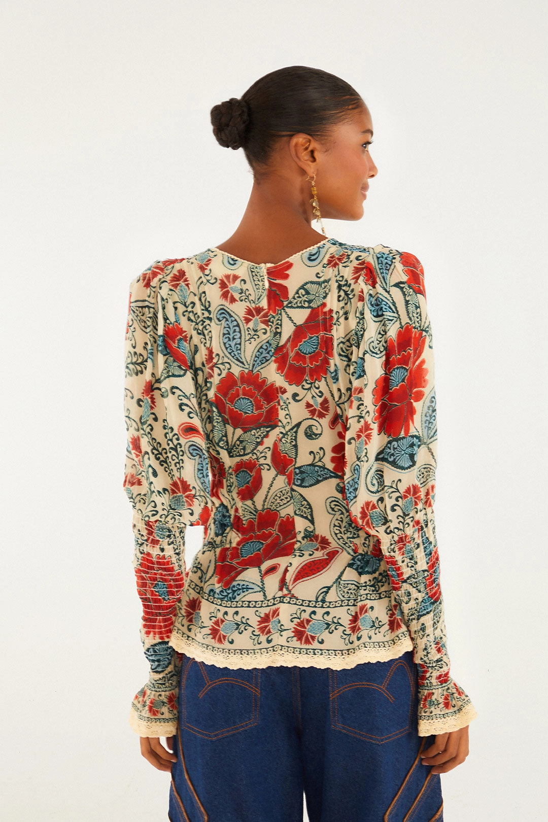 LayeredCuff Formal Wear Francesca Long Sleeve Blouse - Sand