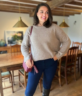 Mink Boucle Knit Jumper Breathable touch Breathable Wear Fit