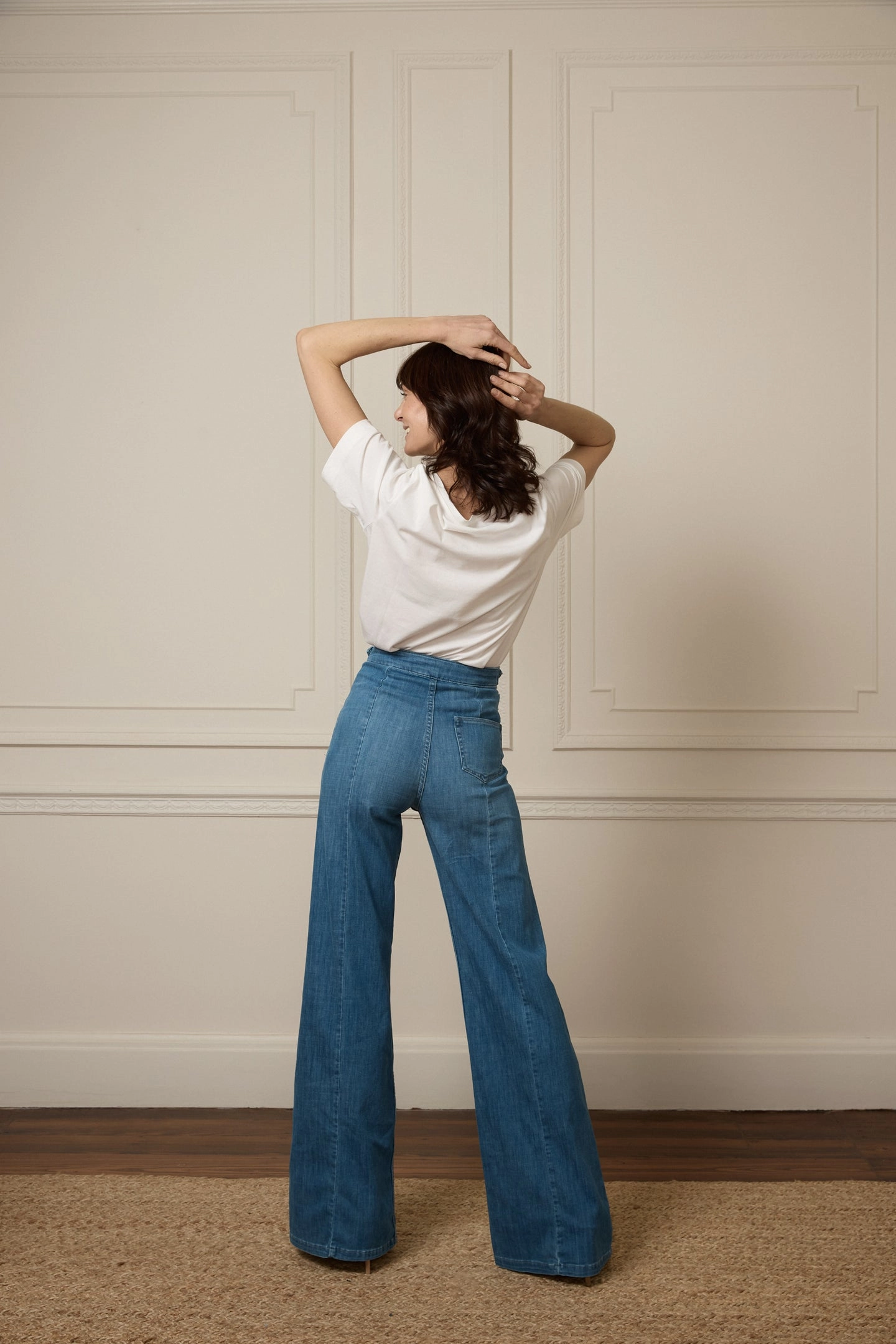 Minnie The High Top Wide Leg Flared Jeans - Lazy Afternoon Street Basics