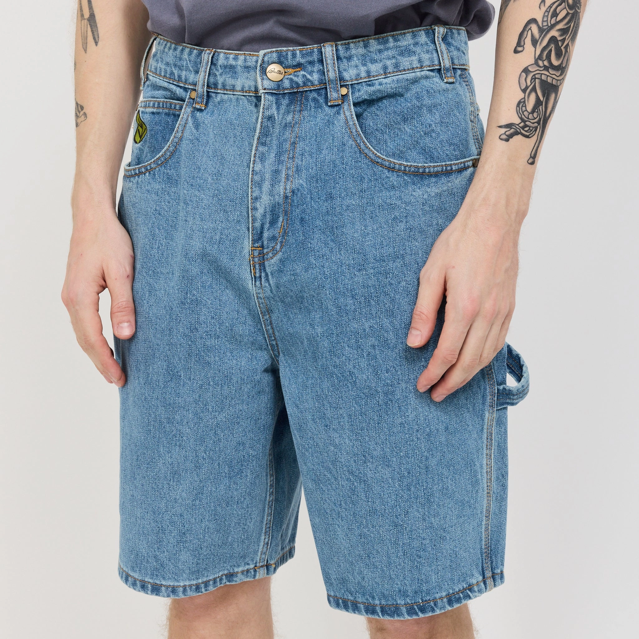 Weathergear Denim Shorts Streaky Indigo Light Wear