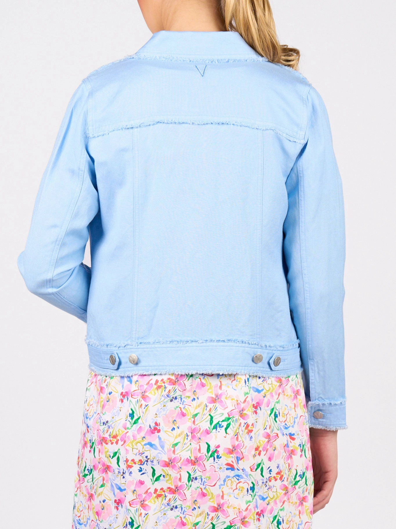 Lightweight Comfort VASSALLI FRAYED LINEN JACKET