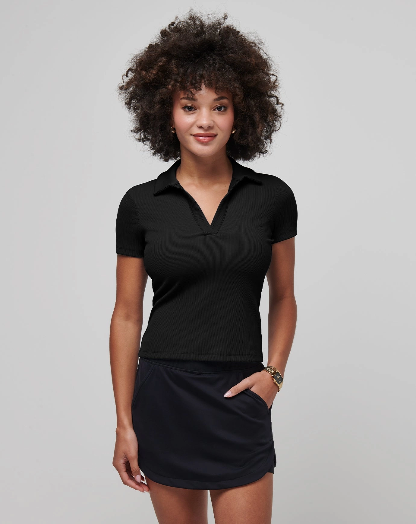 Stretch Fit Moveknit Vneck Polo