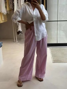 THE LOUNGE PANT - HIBISCUS PINK STRIPE Windproof coating Form Fit Comfort