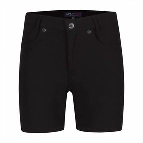 Women's 4 Pocket Short In Black surfing attire