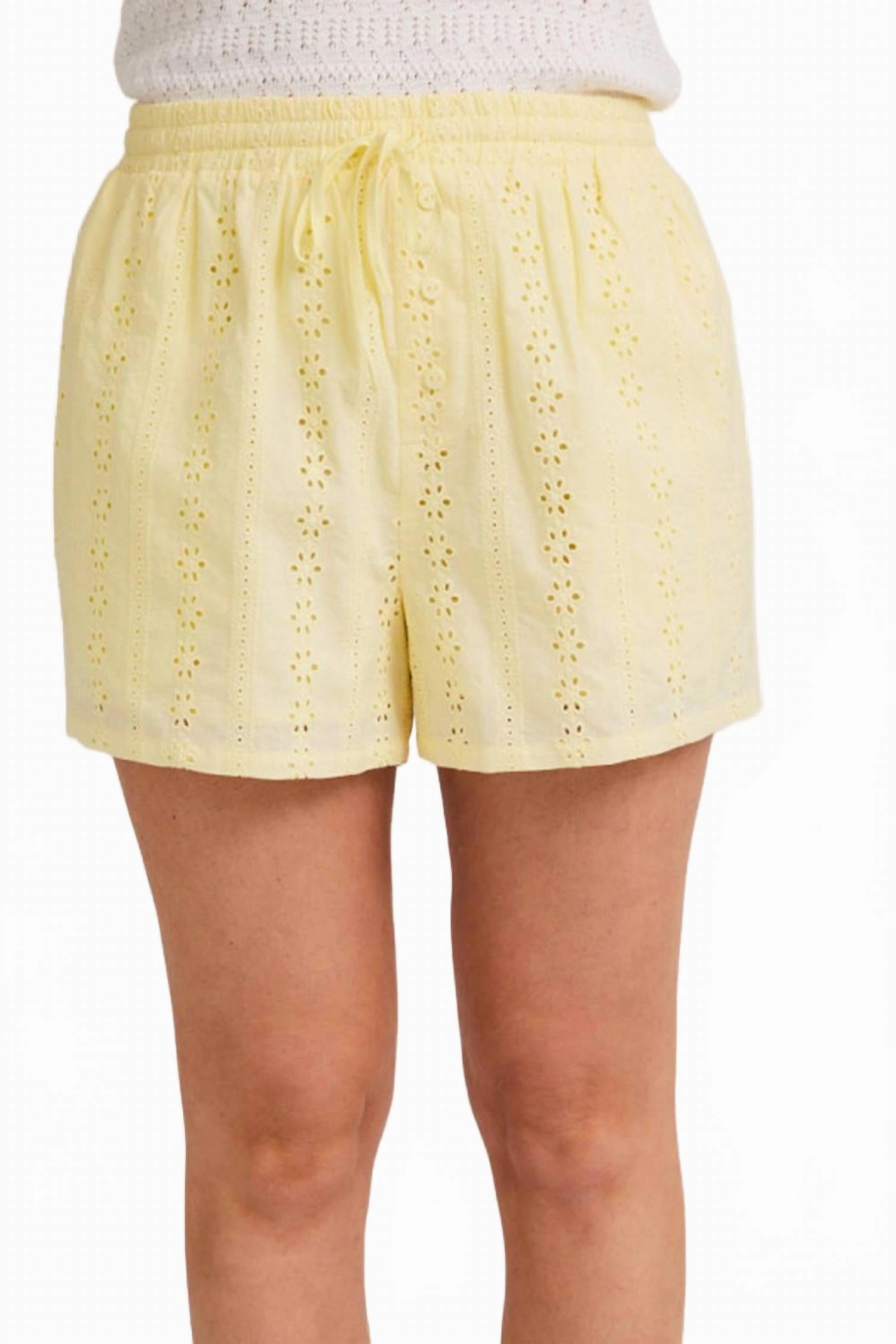 Sandals Women's Eyelet Boxer Shorts In Butter