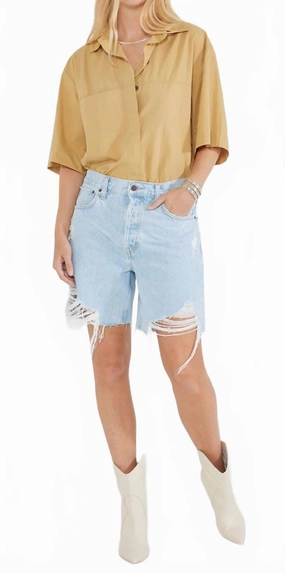 Narin Long Short In Blue Mist Stain-Resistant