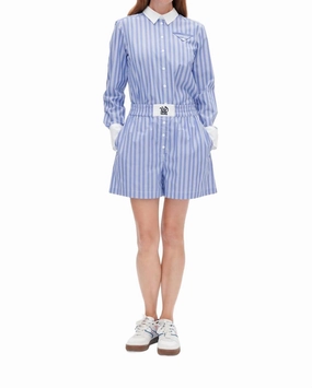 Natie Shorts In Wedge Blue Stripe Breathable mesh