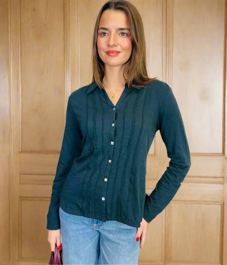 Breathable Ventilation Navy Rick Rack Jersey Shirt