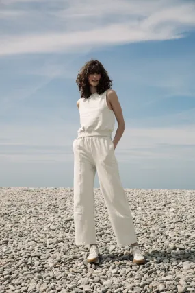 Cozy Comfort Nerida Organic Cotton Trousers in Stone