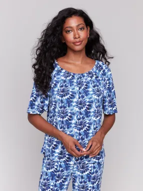 FullCut Shoulder Stylish Hoodie Printed Off-The-Shoulder Top - Lily