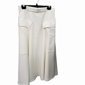 Basic Layers Women's Cargo Pocket Skirt In White
