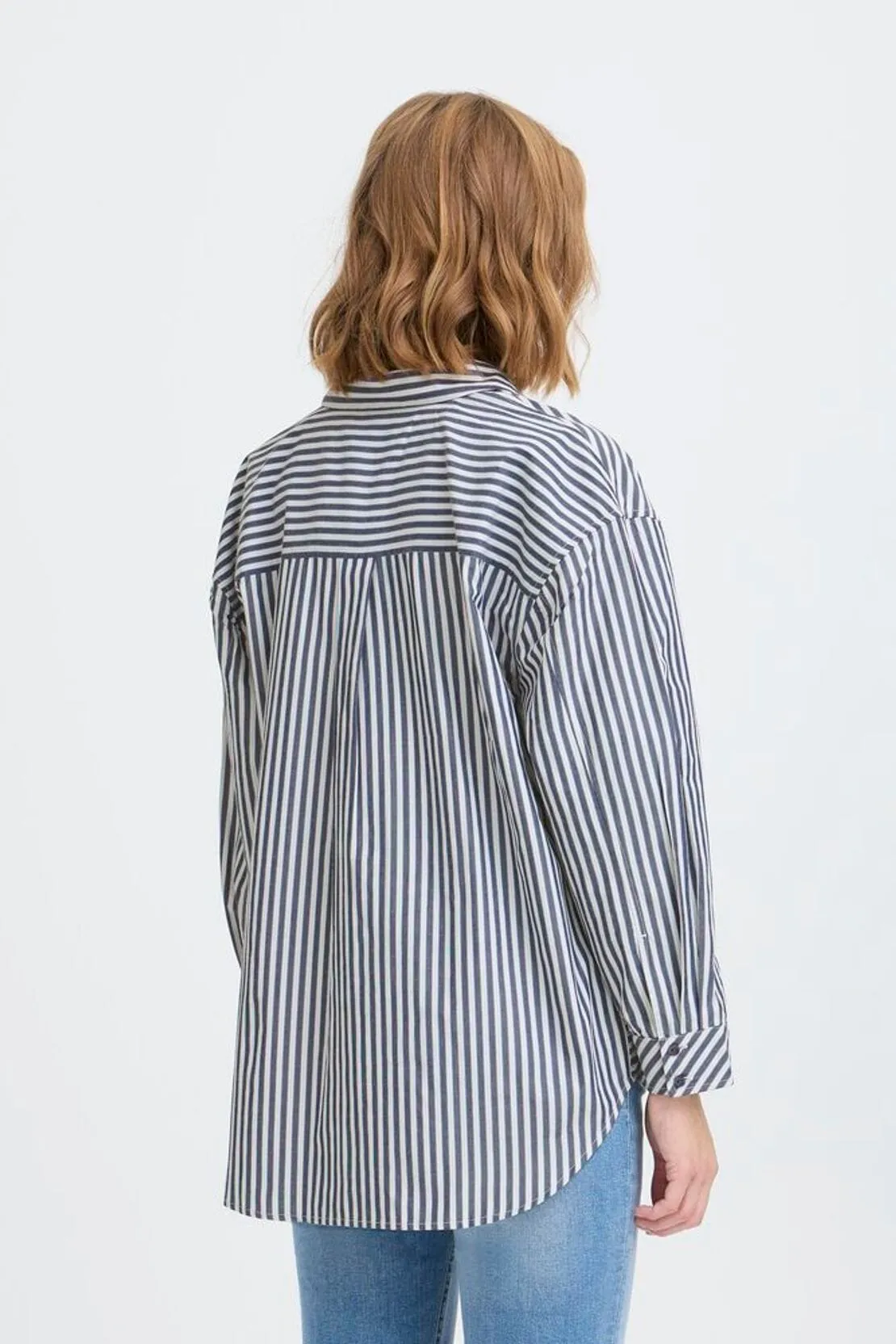 Layered Hem Reinforcement NOA STRIPE BUTTONDOWN