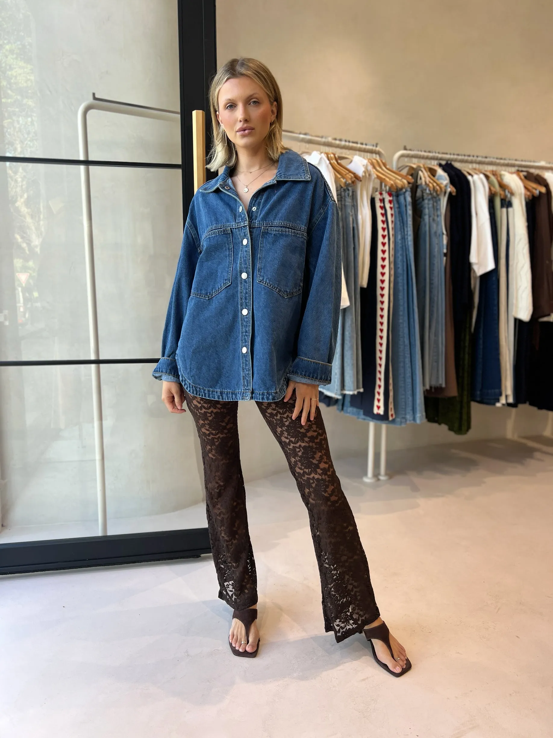 AUBREY LACE PANT Multi Pocket Configuration Pocket Reinforcement