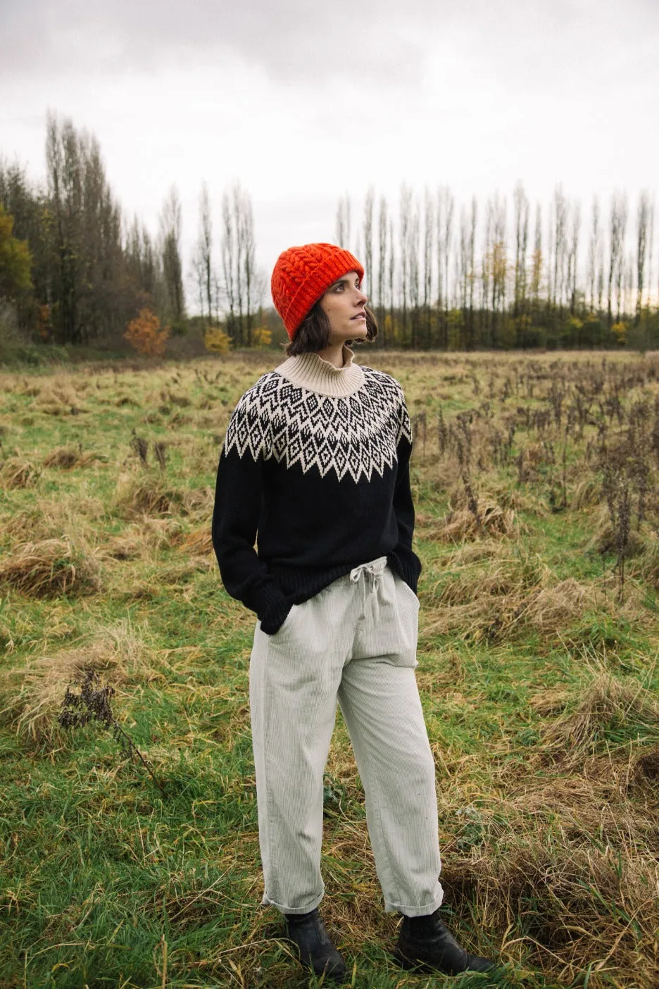 Casual Chic Stretching Fit Myoga Organic Cotton Cord Trouser in Stone