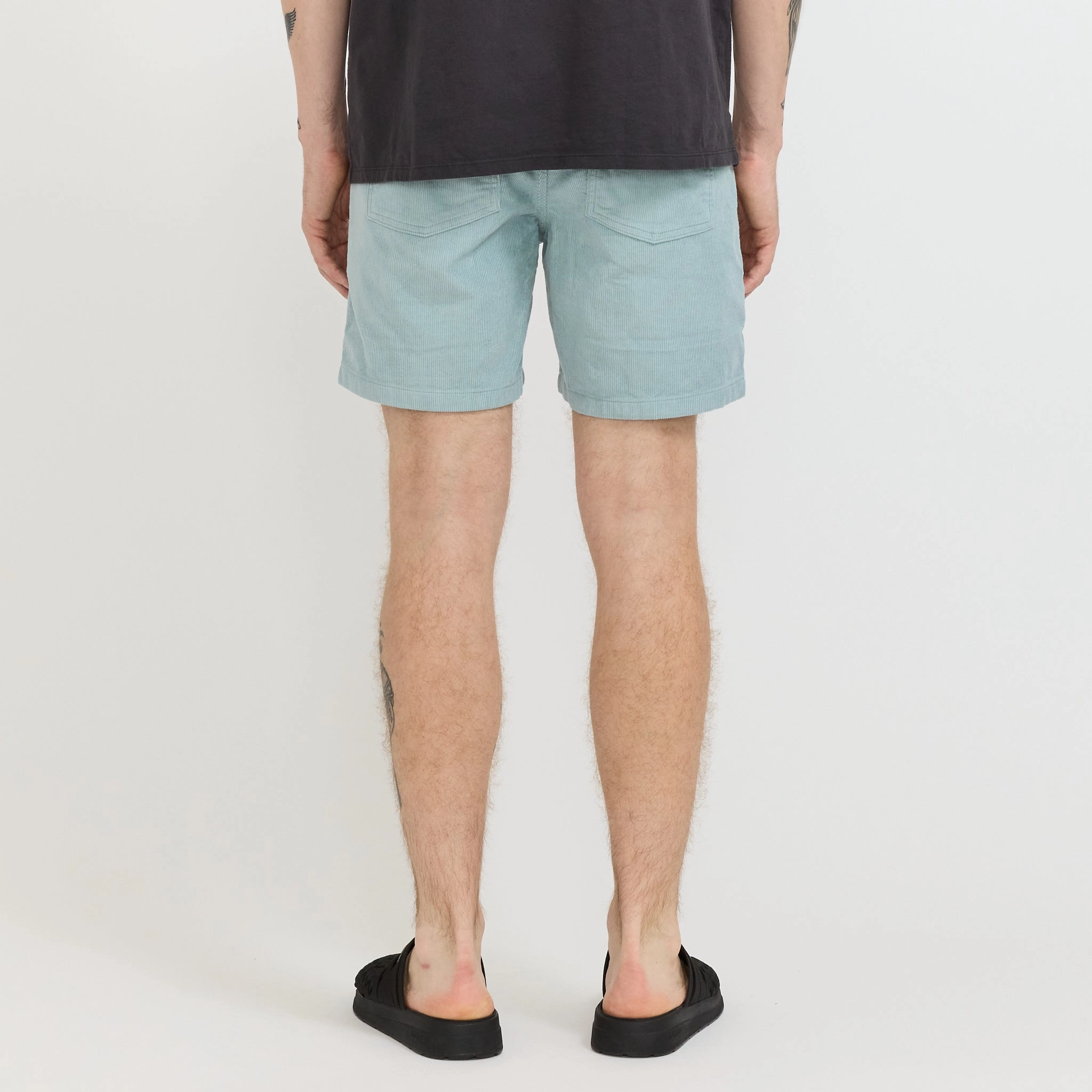 camping clothes yoga clothing Organic Cotton Cord Utility Shorts - 6 in. Thermal Blue