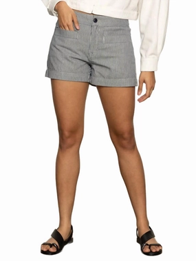 Smooth Flatlock Seams Voyage High Waist Short In Yacht Stripe