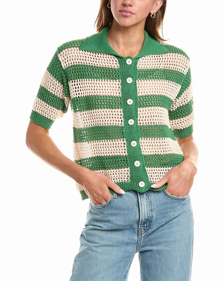 Chilly Season Wear Adaptive Fit Silhouette 70/21 Crochet Cardigan