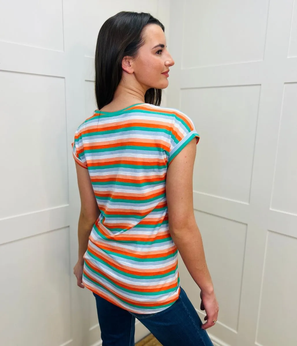 Casual Sweater WrinkleFree Weave Striped Essentials T Shirt