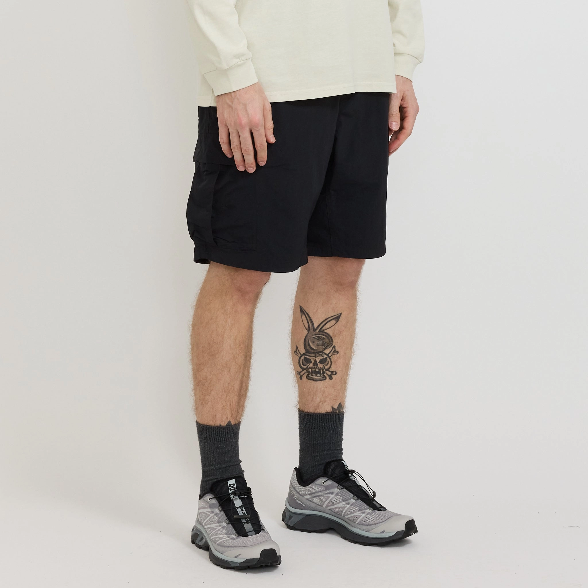 Nylon Explorer Cargo Short Black Denim shorts Light Fit Wear