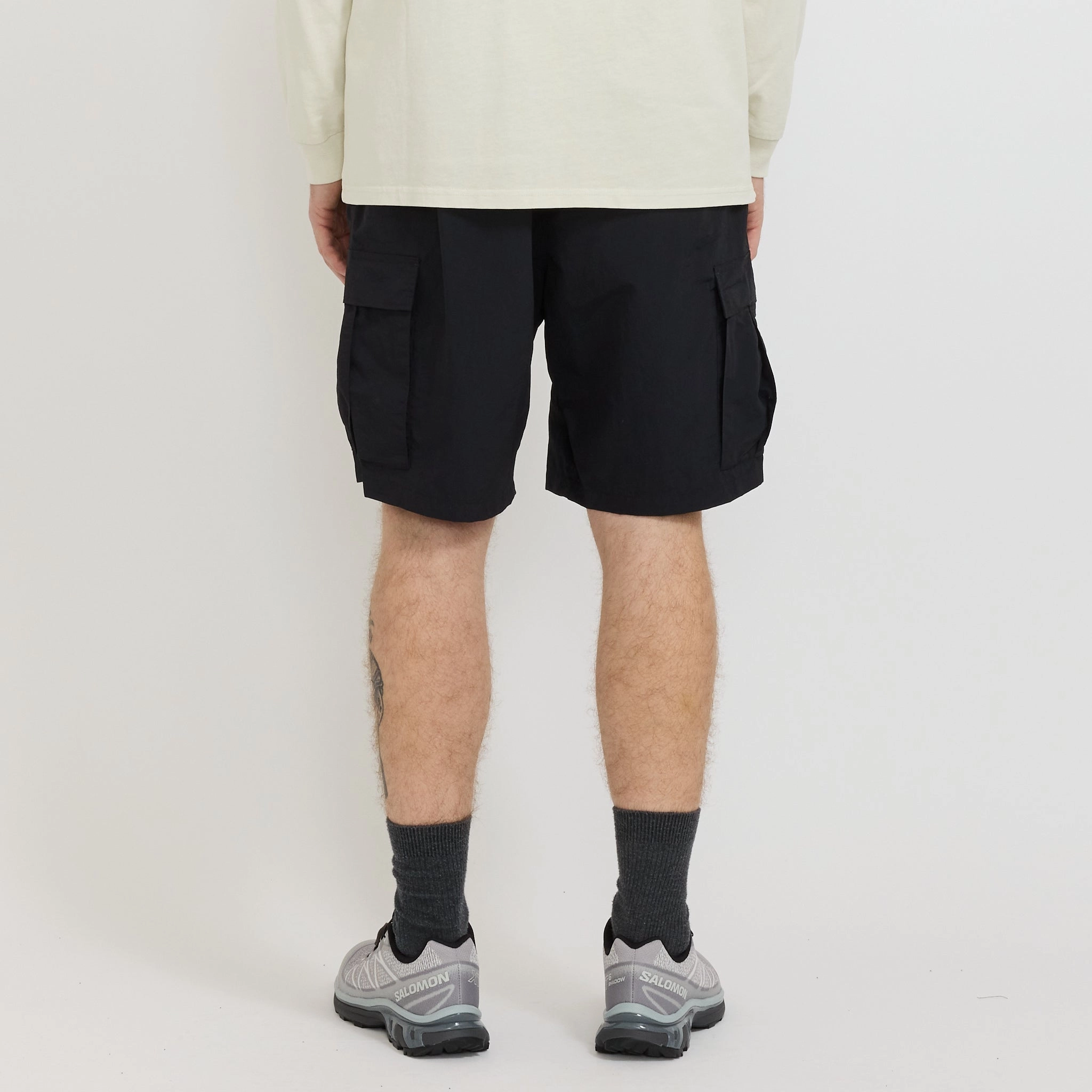 Free Fit Nylon Explorer Cargo Short Black