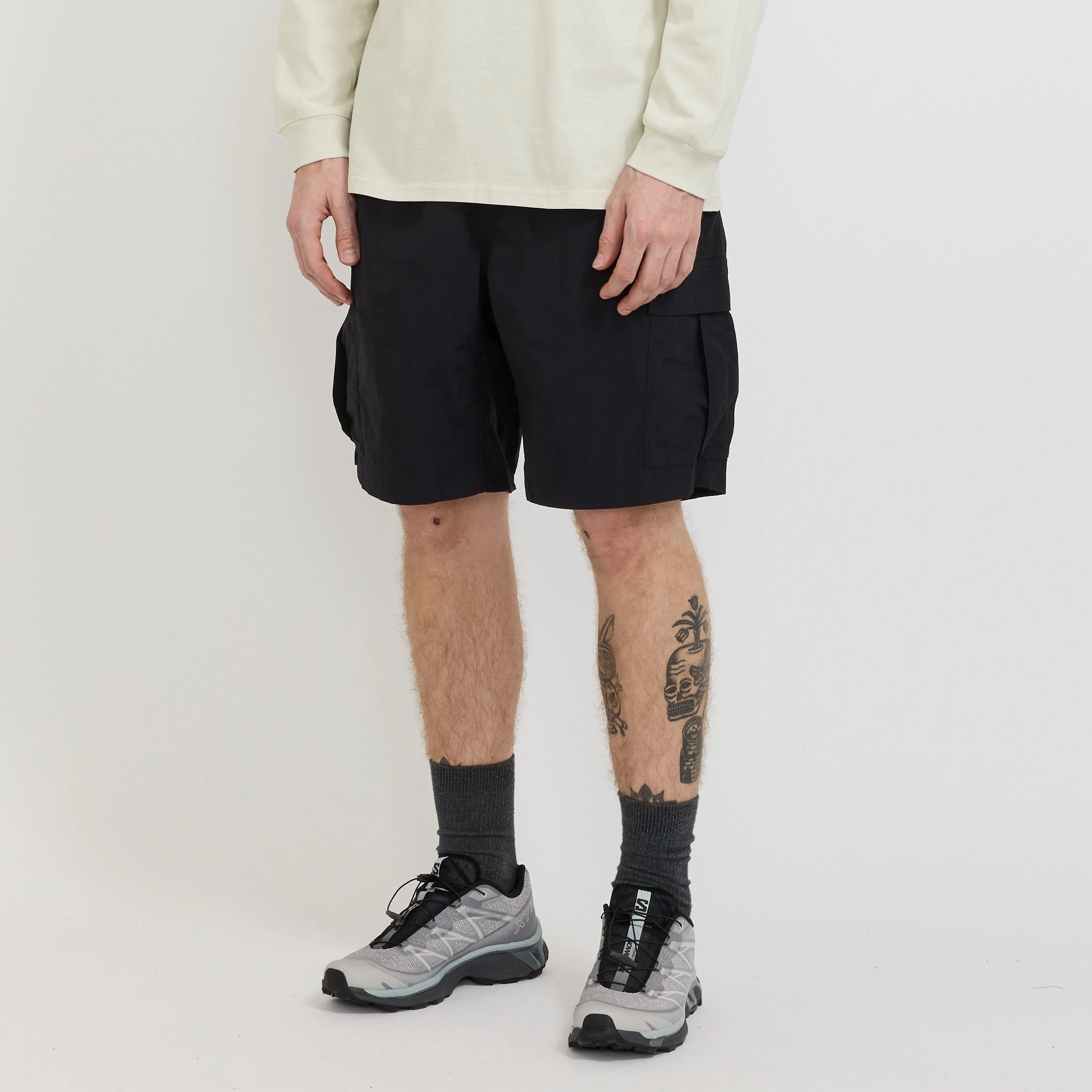 Breezy Layer Fit Nylon Explorer Cargo Short Black